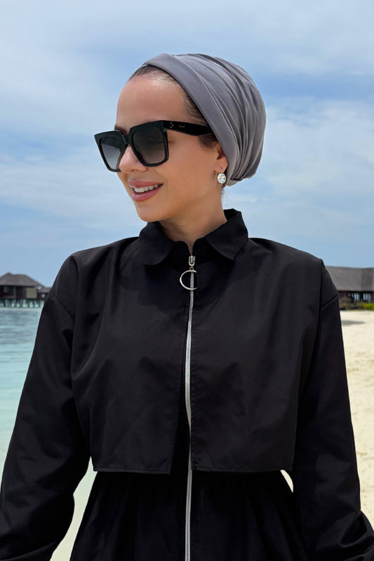 Bow Swimming Cap - Grey