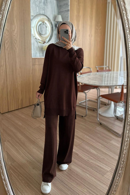 Sparkling Mercerized Suit - Brown