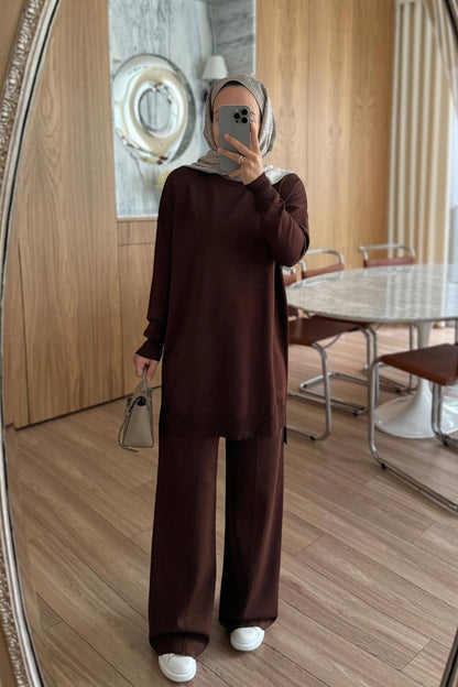 Sparkling Mercerized Suit - Brown