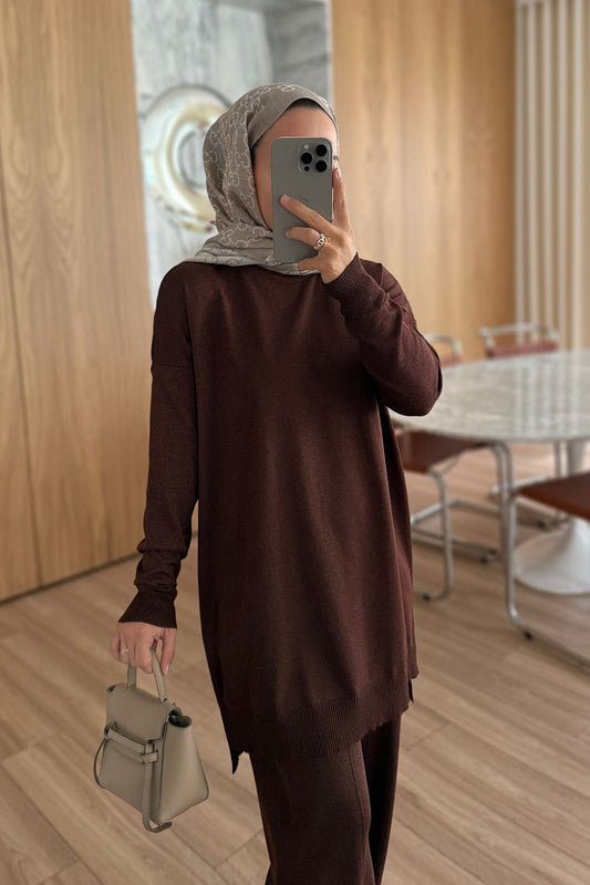 Sparkling Mercerized Suit - Brown