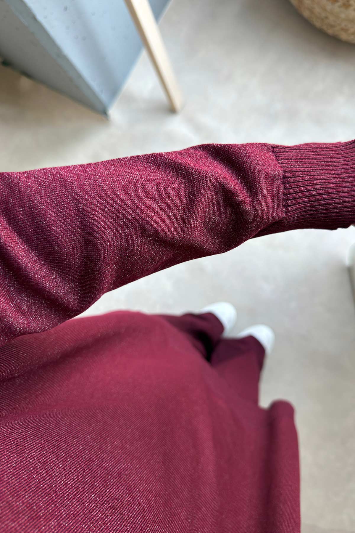 Sparkling Mercerized Suit - Burgundy