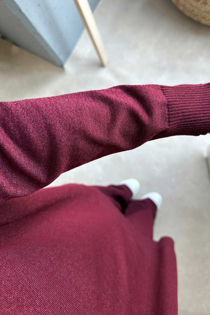 Sparkling Mercerized Suit - Burgundy