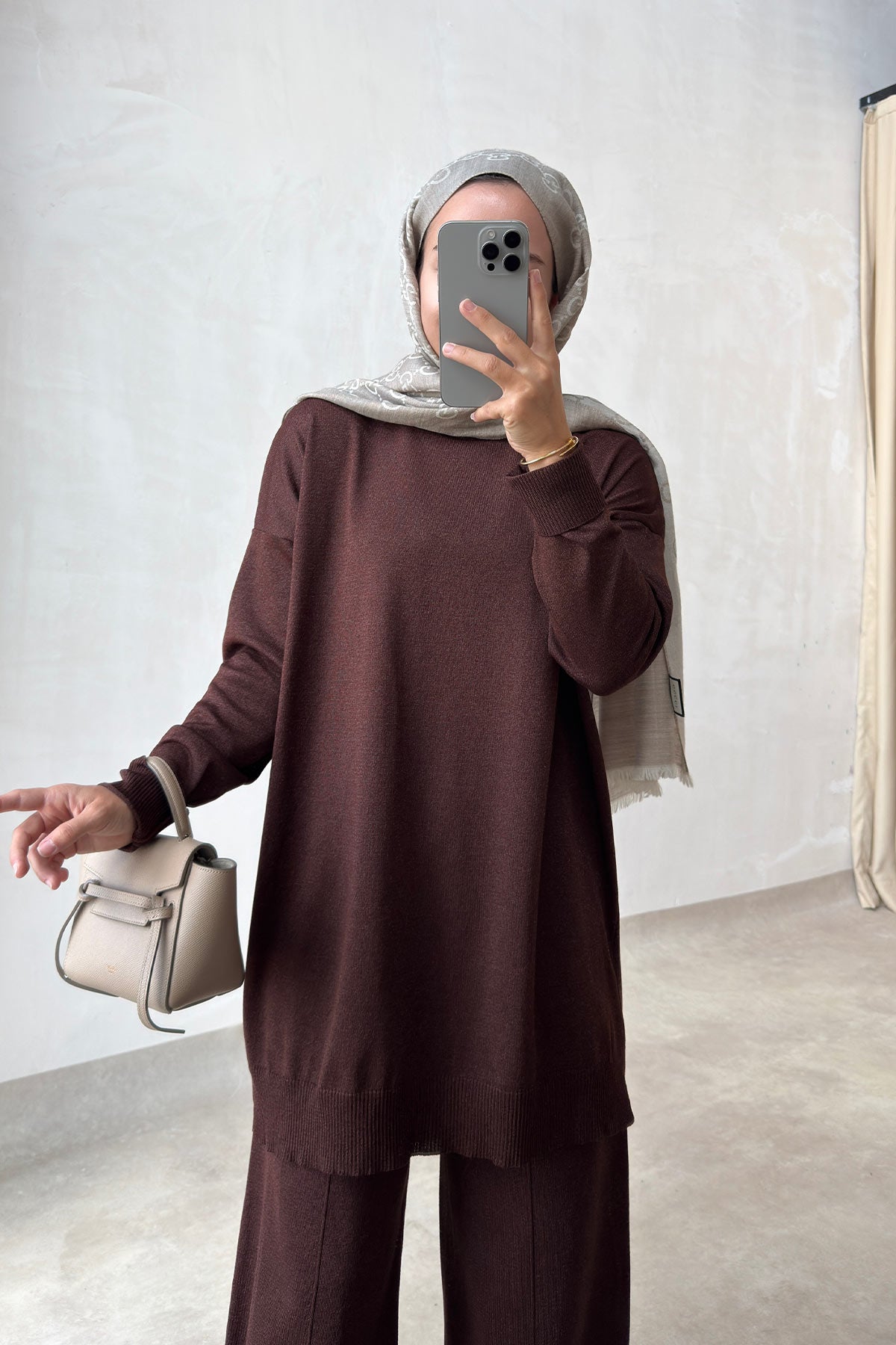 Sparkling Mercerized Suit - Brown