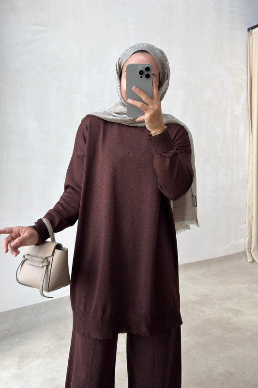 Sparkling Mercerized Suit - Brown