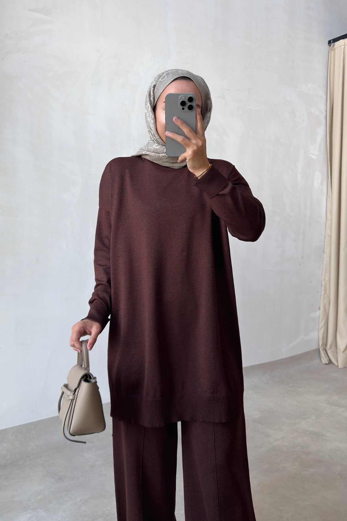 Sparkling Mercerized Suit - Brown