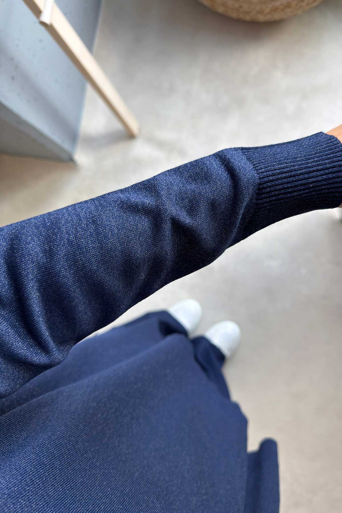 Sparkling Mercerized Suit - Navy Blue