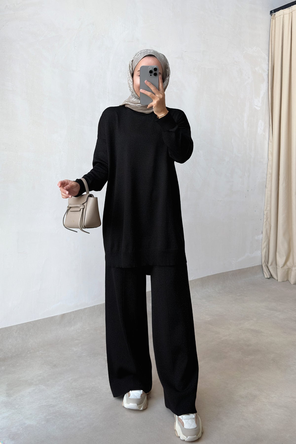 Sparkling Mercerized Suit - Black