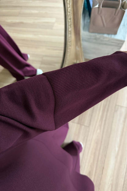 Liora Premium Rayon Suit - Burgundy