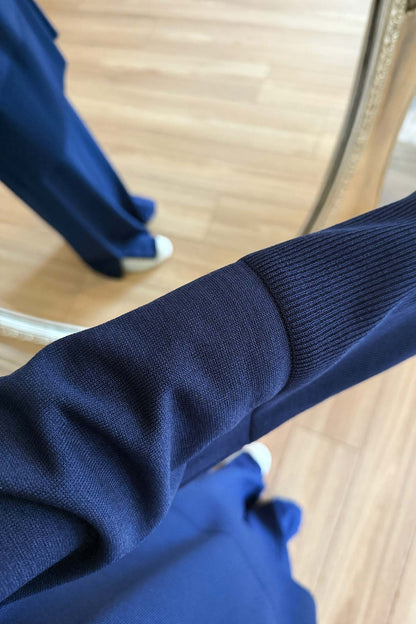 Liora Premium Rayon Suit - Navy Blue