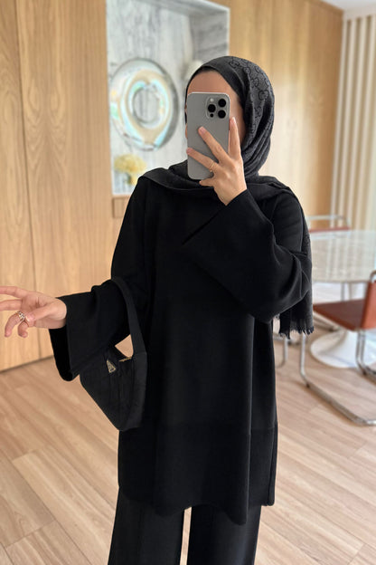 Liora Premium Rayon Suit - Black