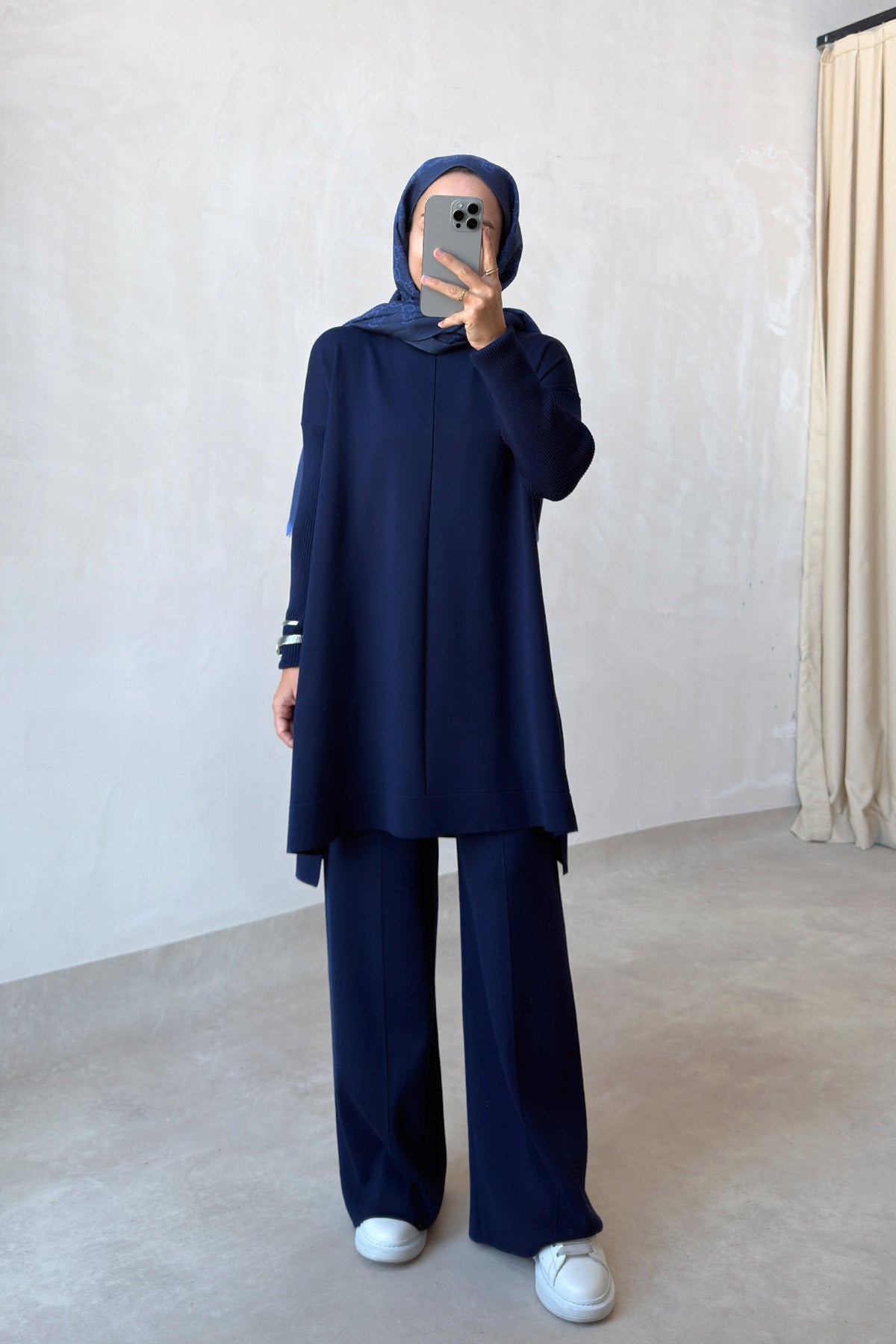 Mira Mercerized Suit  - Navy Blue