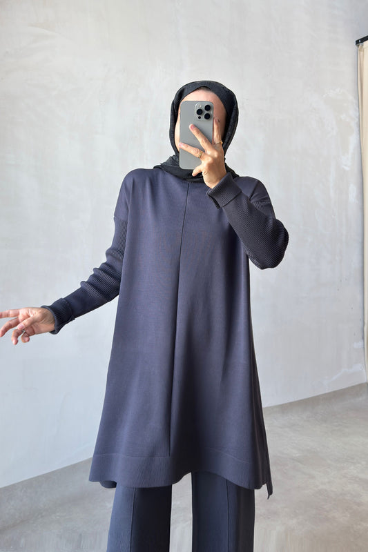 Mira Mercerized Tunic - Smoked Colored