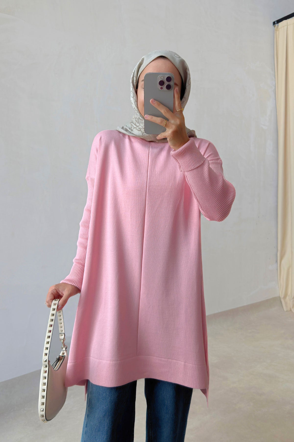 Mira Mercerized Tunic - Pink