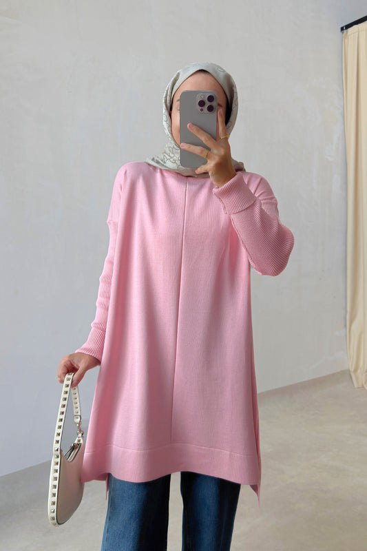 Mira Mercerized Tunic - Pink