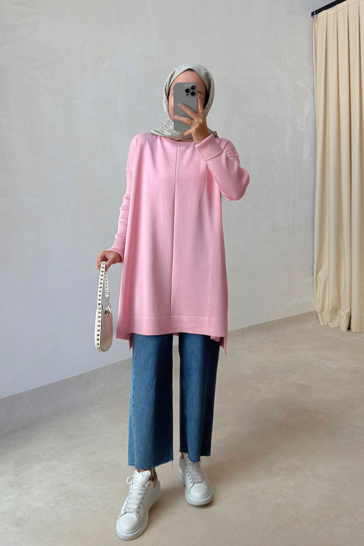 Mira Mercerized Tunic - Pink