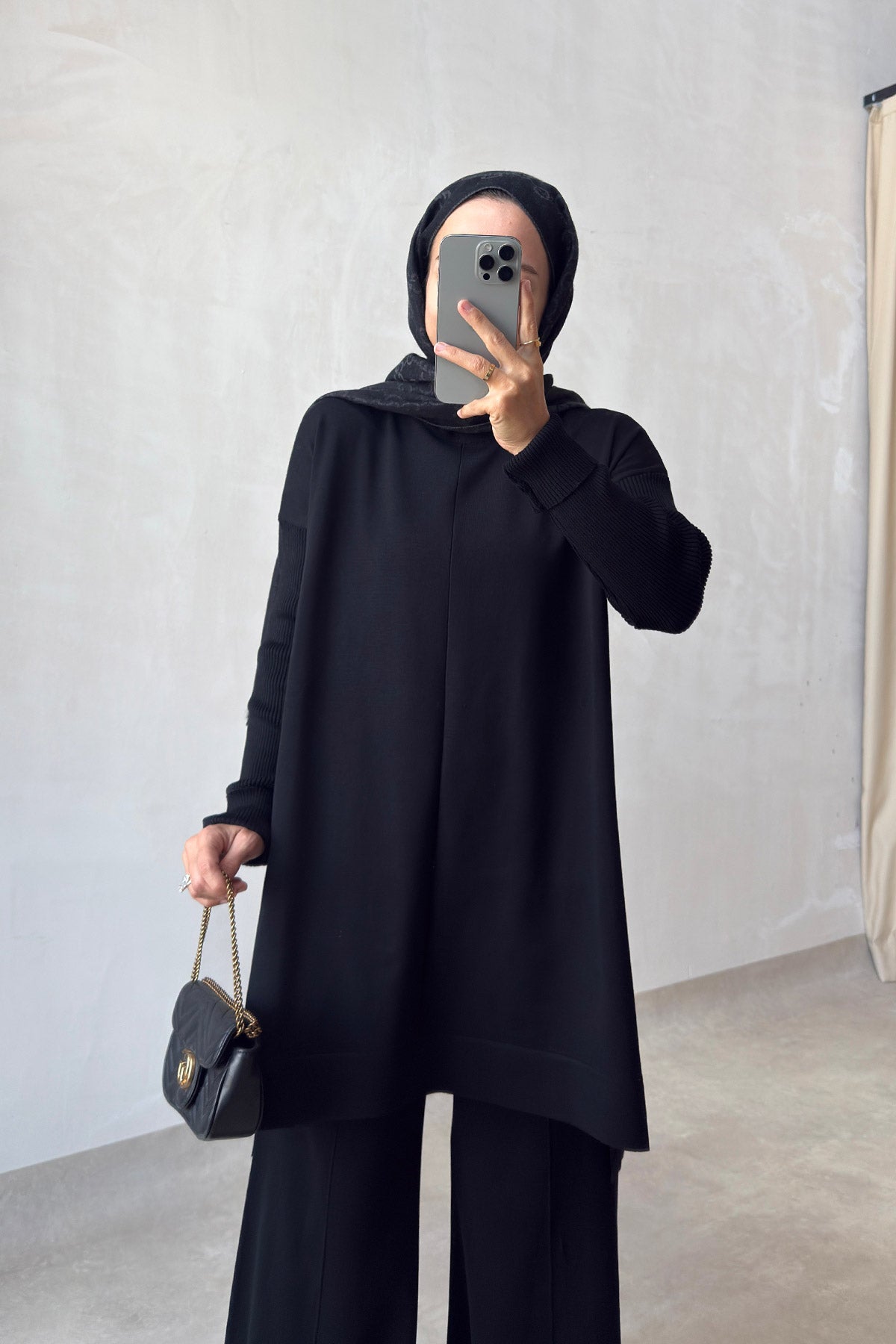 Mira Mercerized Suit - Black