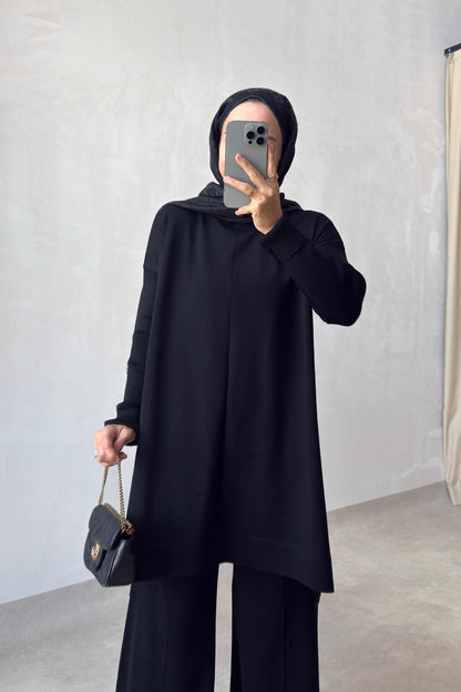 Mira Mercerized Suit - Black