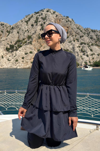 Princess Modest Swimsuit - Navy Blue