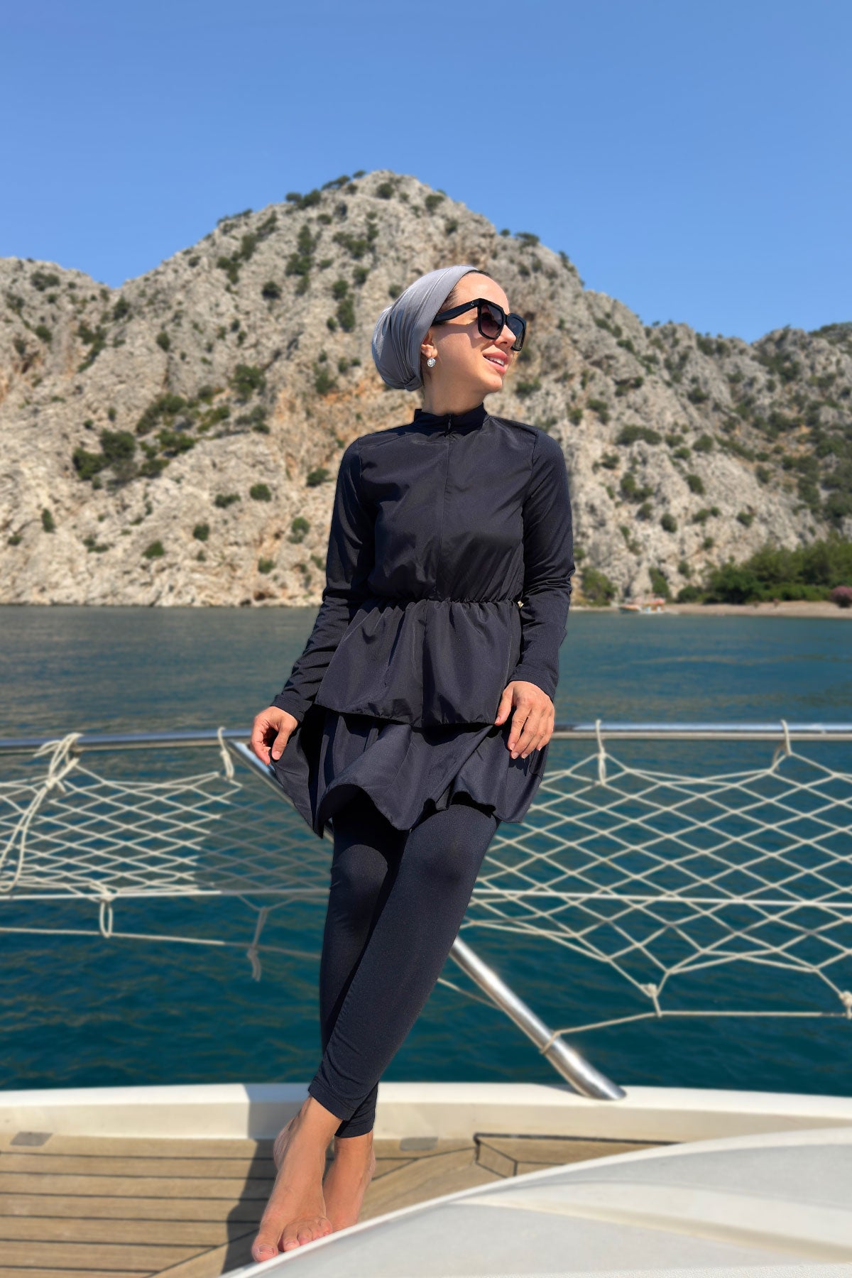 Princess Modest Swimsuit - Navy Blue