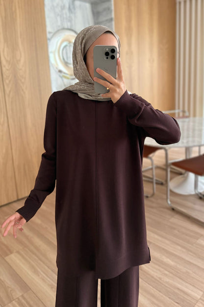 Arlena Premium Rayon Suit - Brown