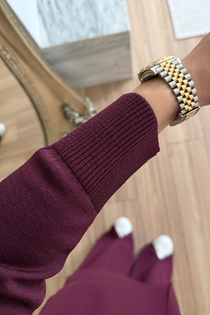 Arlena Premium Rayon Suit - Plum