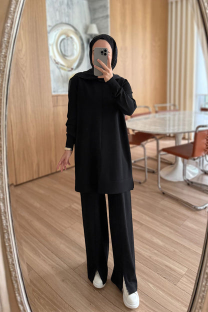 Arlena Premium Rayon Suit - Black
