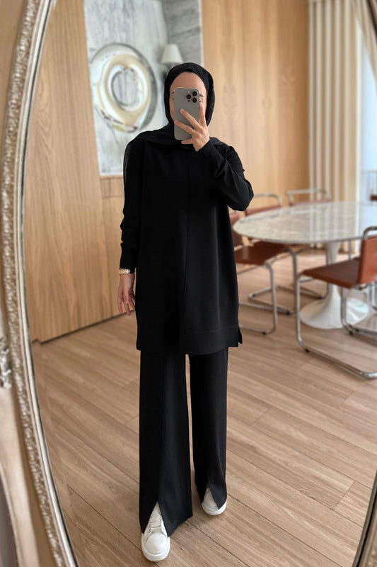 Arlena Premium Rayon Suit - Black