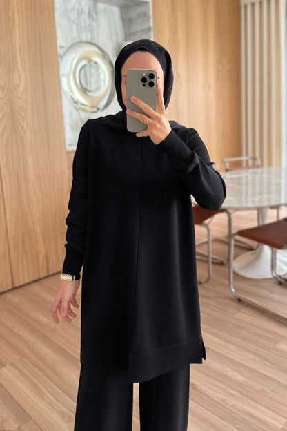 Arlena Premium Rayon Suit - Black