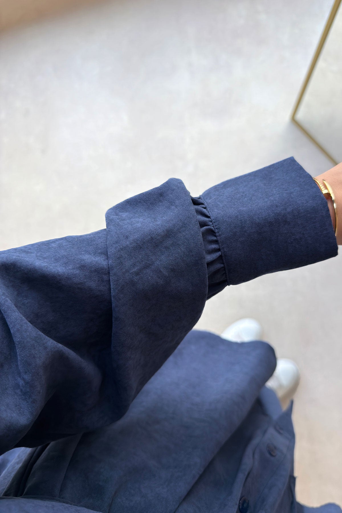 Two-Piece Suit with Harem-Leg Trousers - Navy