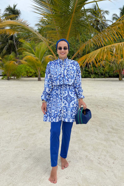 Sea Modest Swimsuit - Blue