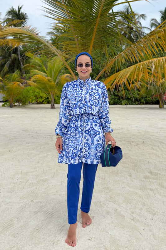 Sea Modest Swimsuit - Blue