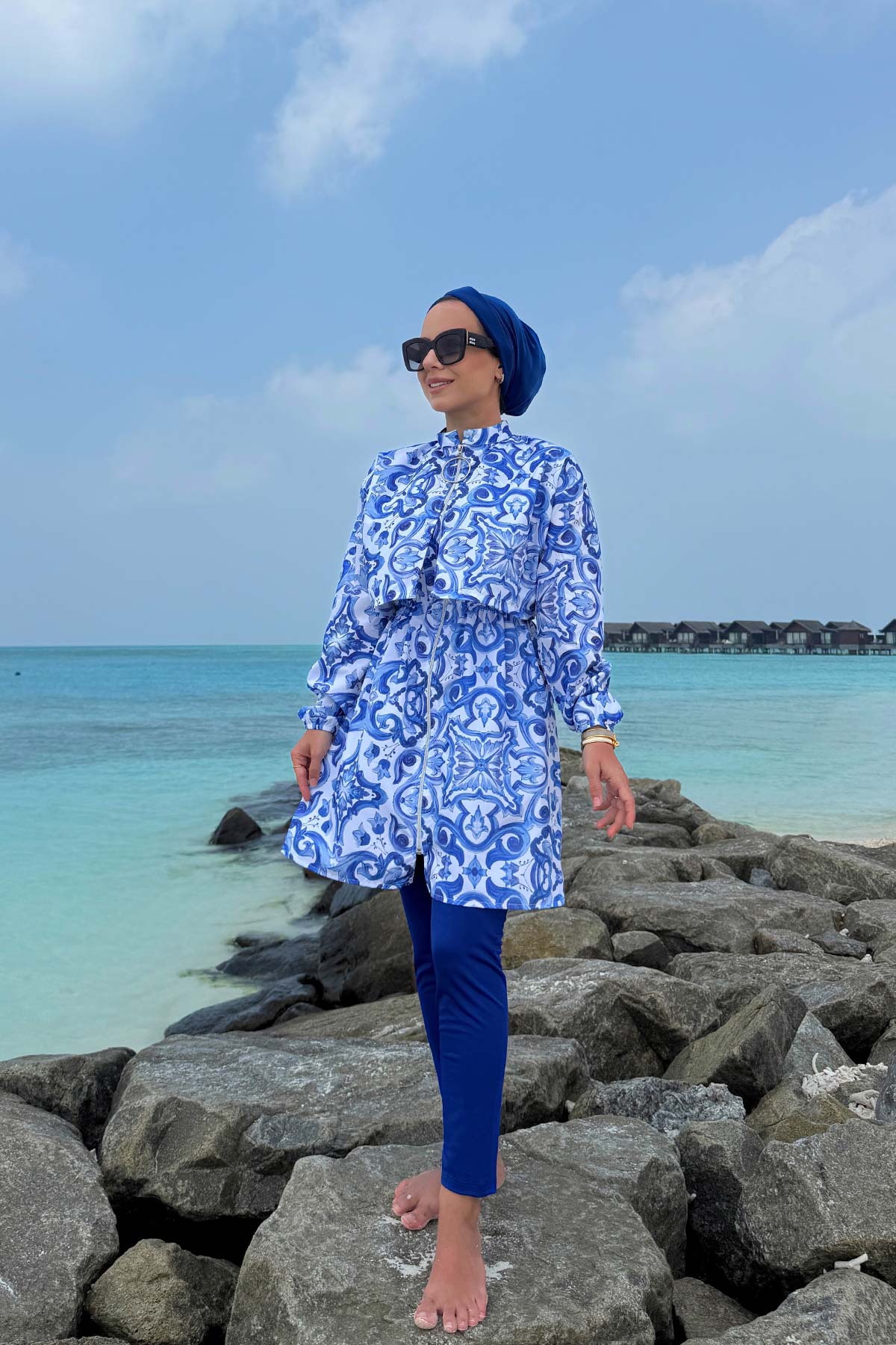 Sea Modest Swimsuit - Blue