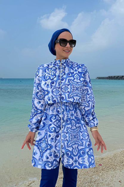 Sea Modest Swimsuit - Blue