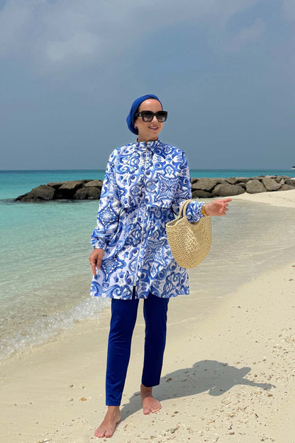 Sea Modest Swimsuit - Blue