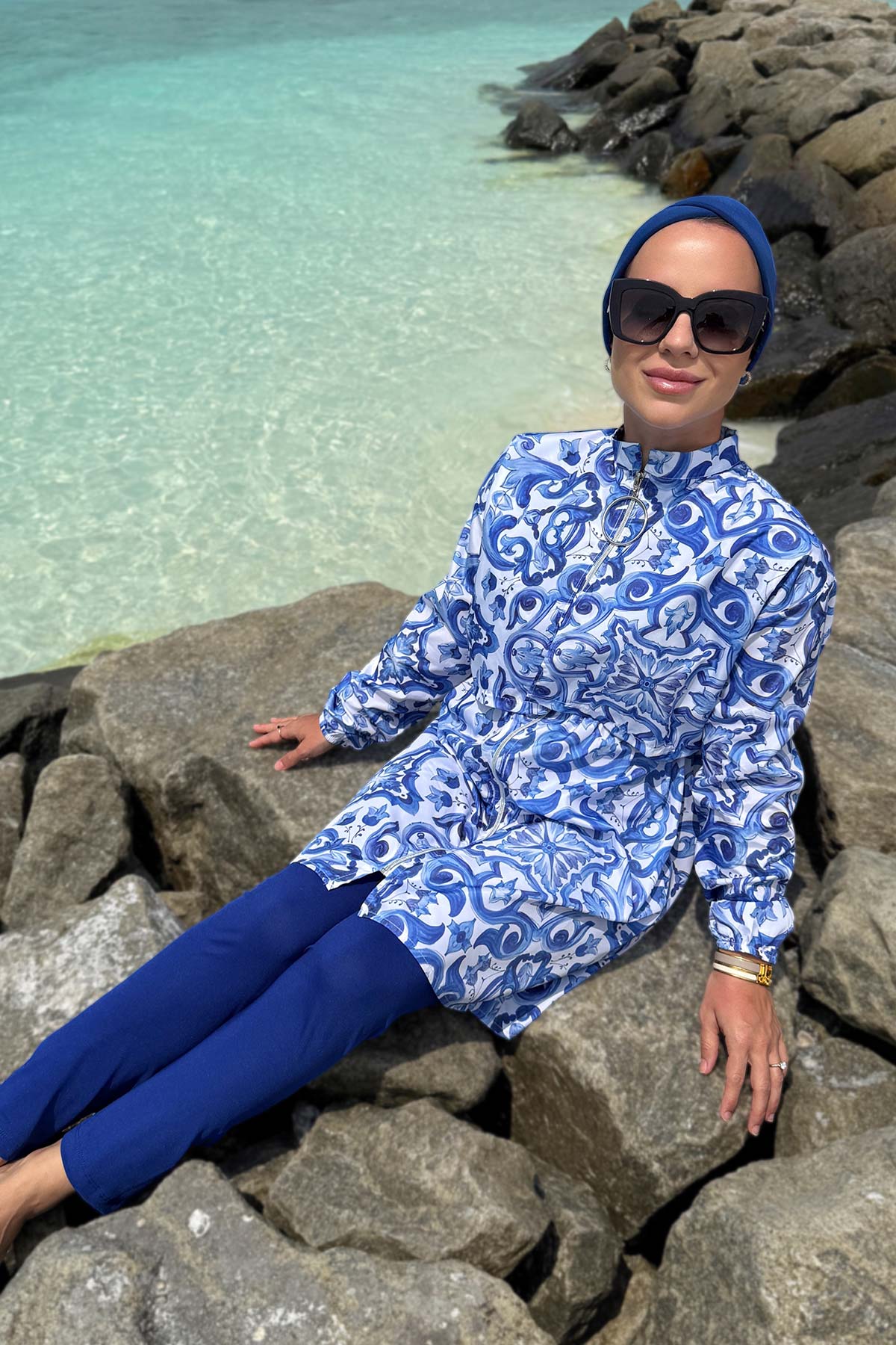 Sea Modest Swimsuit - Blue