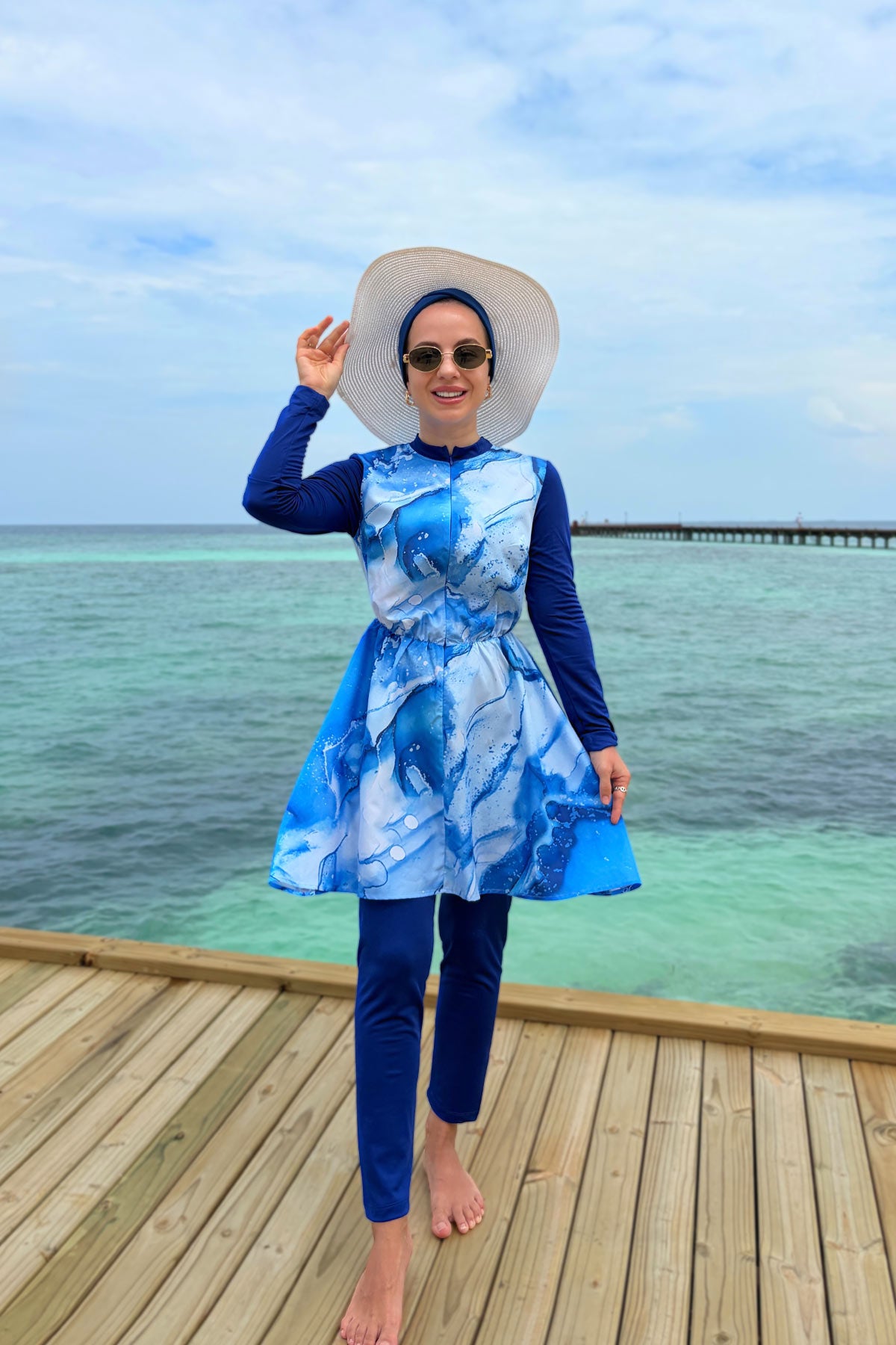 Siena Modest Swimsuit - Blue