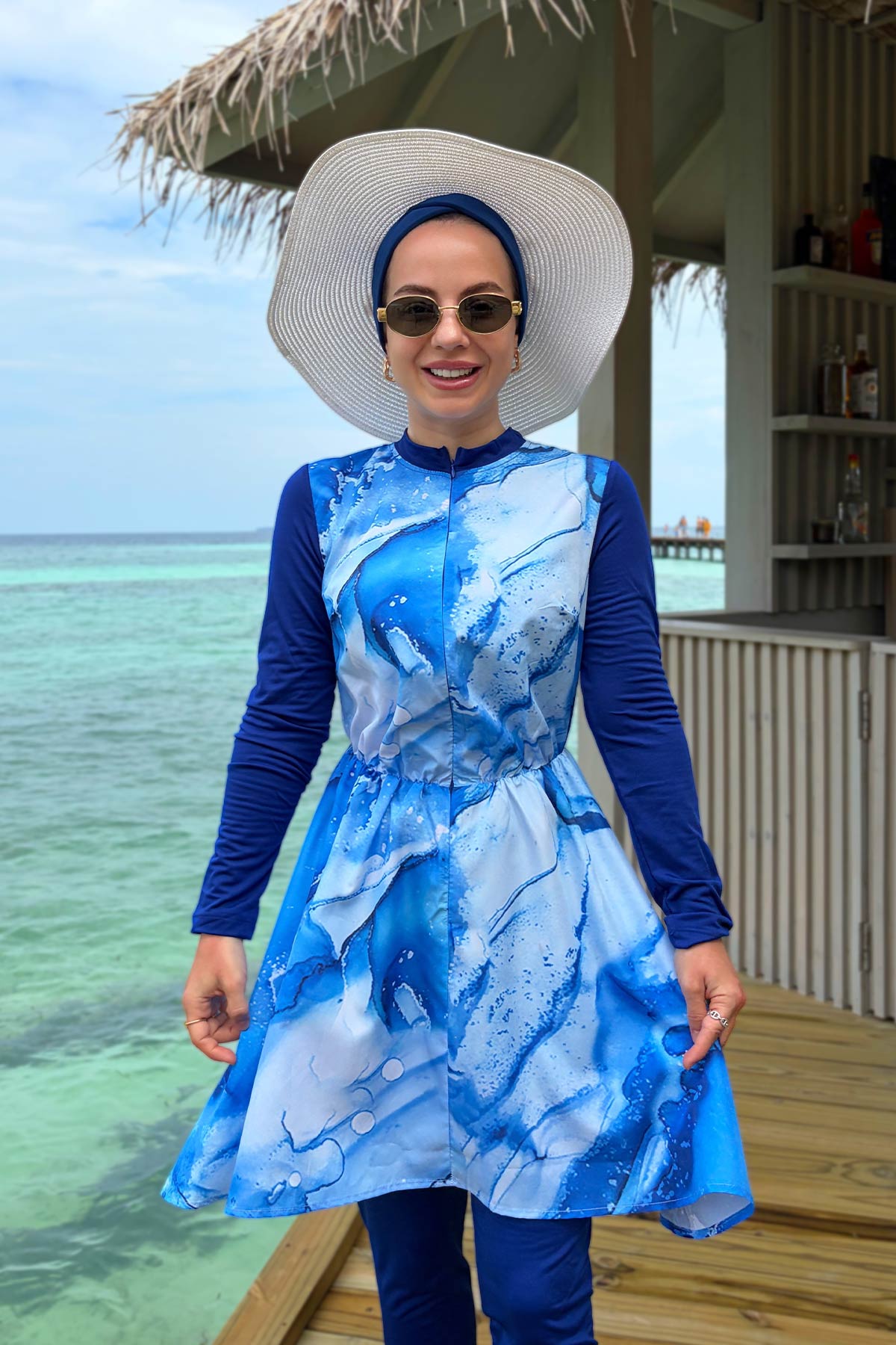 Siena Modest Swimsuit - Blue