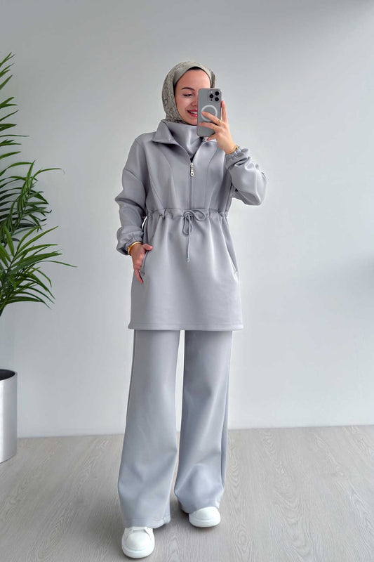 Design Collar Scuba Suit - Grey