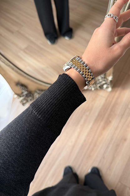 Stoned Pocket Mercerized Suit - Black