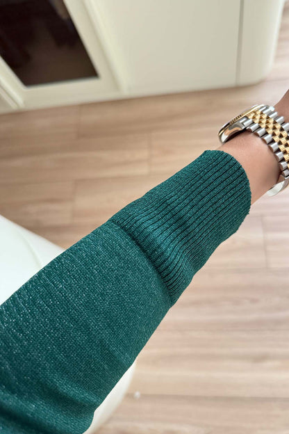 Stoned Pocket Mercerized Suit - Emerald Color