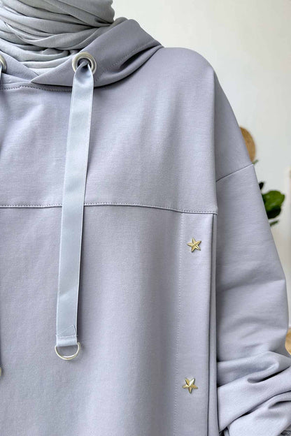 Star Hoodie Suit - Grey