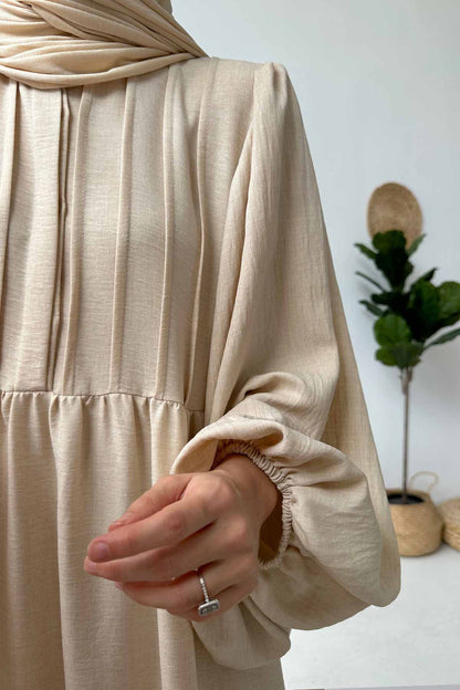 Slack Linen Dress - Beige