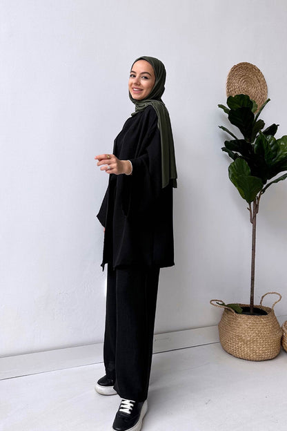 Triple Linen Suit - Black