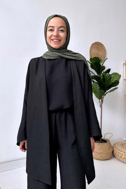 Triple Linen Suit - Black